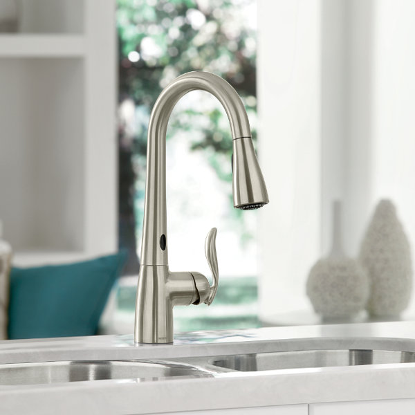7594ESRS,C,ORB Moen Arbor Touchless Single Handle Kitchen Faucet with